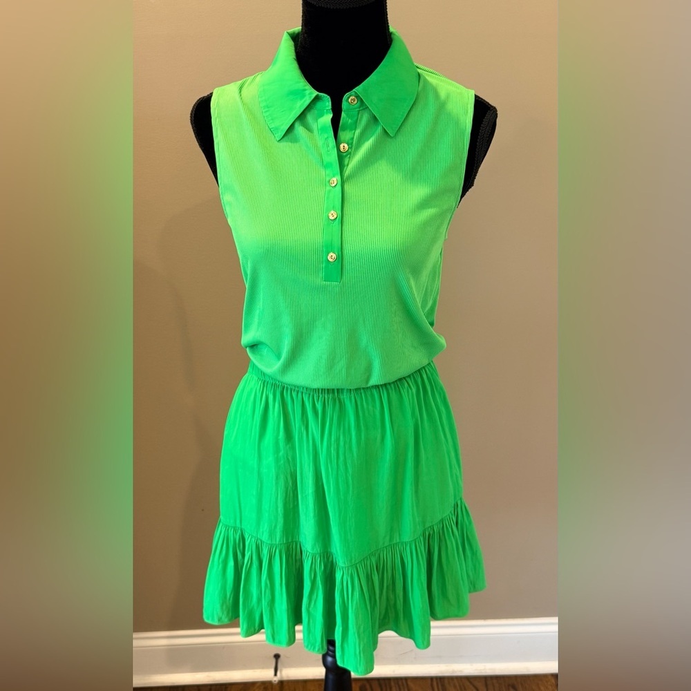 Women’s RAMY BROOK Odette sleeveless green mini Shirtdress- Size small - Picture 8 of 9